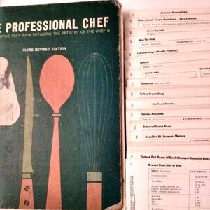 Professional Pro Chef Textbook & Recipe Cards from Culinary Institute of America